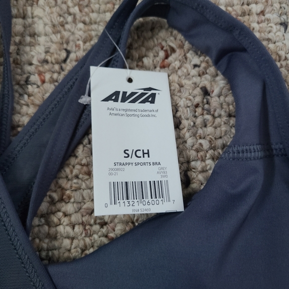 NWT Avia Strappy Gray Sports Bra Size Small - Picture 8 of 8